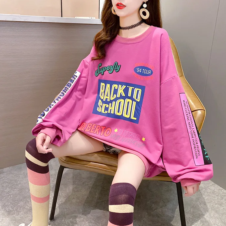 Ins/Модная осенняя и зимняя одежда красного цвета больших размеров для женщин 2020