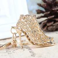 fashion keyring high heel shoes pendant jewelry chain ring keychain women