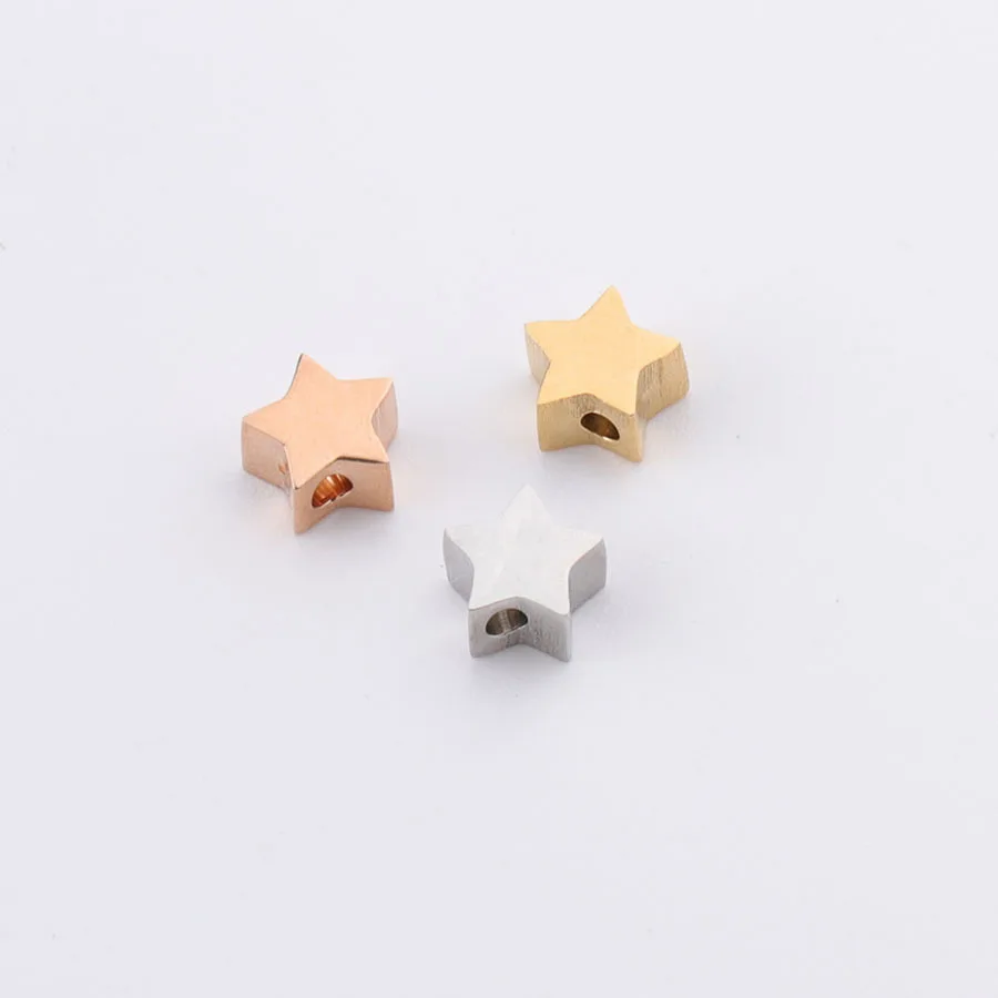 Бусина-Шарм 100% пентаграмма из нержавеющей стали для изготовления ювелирных