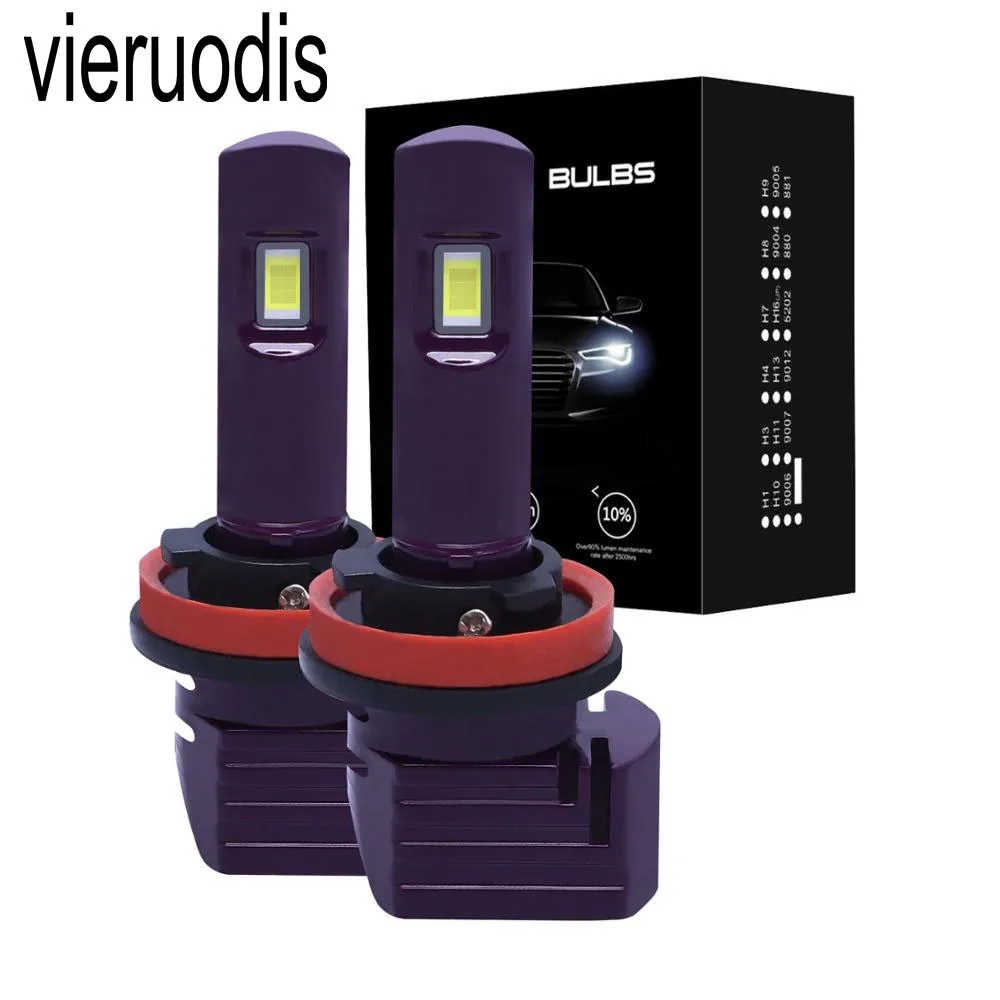 VIERUODIS 2 шт. H11 ведущий головной светильник s Противотуманные фары 6500 К 72 Вт