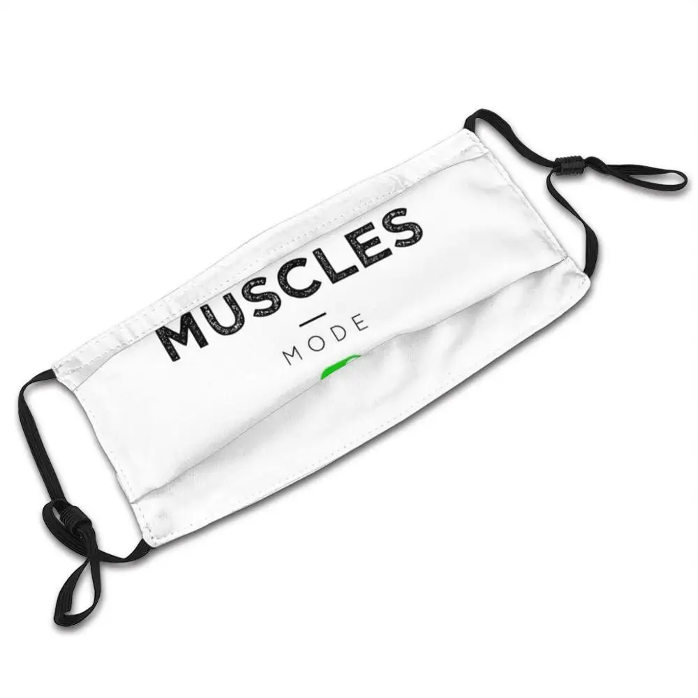 

Muscles Mode On Fashion Print Face Mask Reusable Washable Funny Pm2.5 Filter Mouth Mask Abdo Abs Bodybuilding Humor Maintain