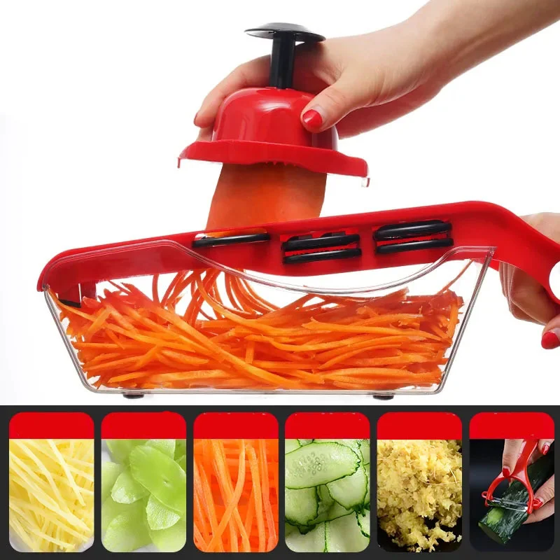 

Household Multi-function Vegetable Cutter Potato Shredder Shredder Potato Chip Slice Grating Artifact Kitchen Supplies Kitchen