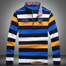 2020 Hot New Fashion Man Tops Base Business Cotton Clothing Autumn Casual Lapel Long Sleeve Stripe Mens Polo Shirts Shark Brand