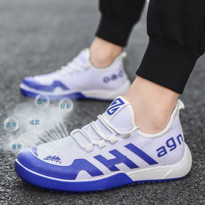 

Casual light sports shoes spring and autumn Korean fashion breathable running shoes flying mesh shoes