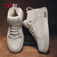 cyytl 2021 winter warm lightweight ankle snow sneakers fur plush quality high top men shoes sport hiking casual basket homme