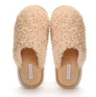 fashion women winter slippers fluffy plush warm non slip home flats household soft shoes 2021 indoor cotton shoes