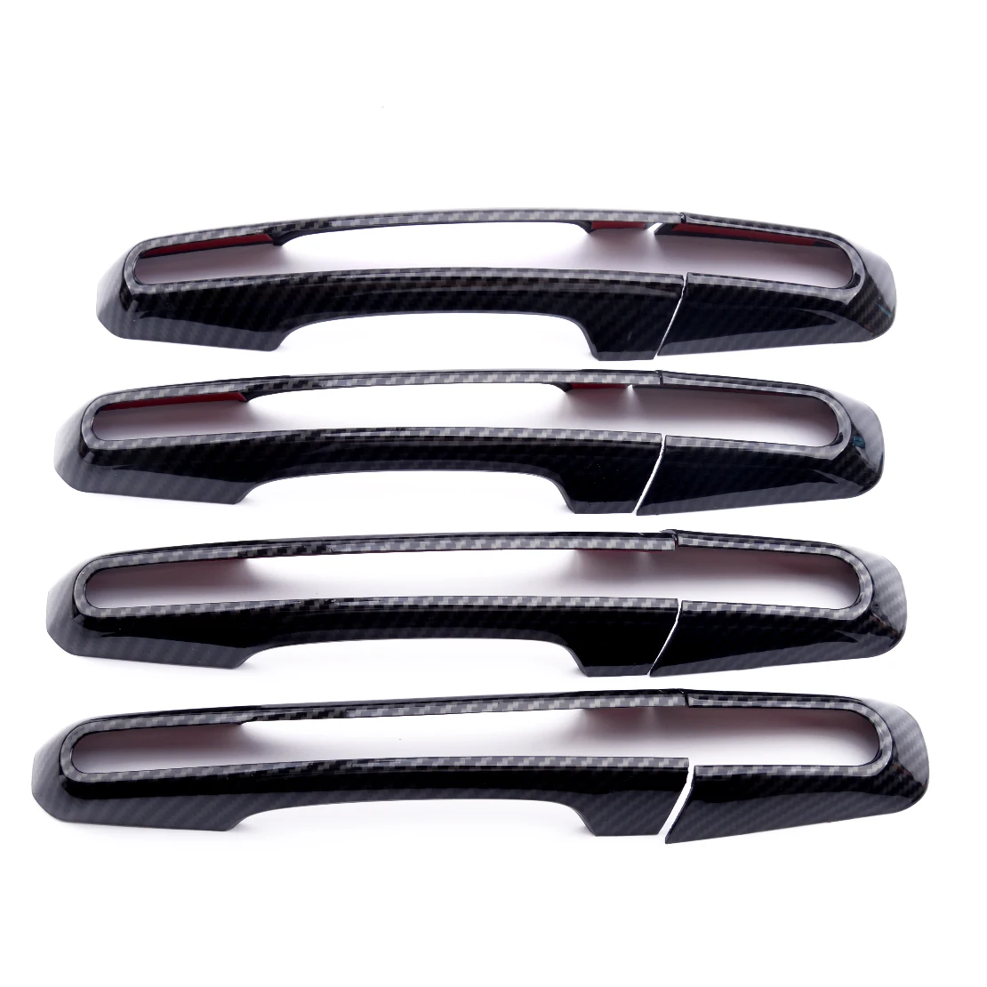 8 шт./компл. углеродное волокно текстура дверная ручка крышка Накладка рамка