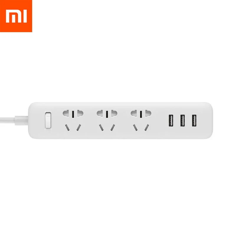 

Оригинальный электрический удлинитель для умного дома Xiaomi, быстрая зарядка, 3 USB-порта с 3 стандартными розетками