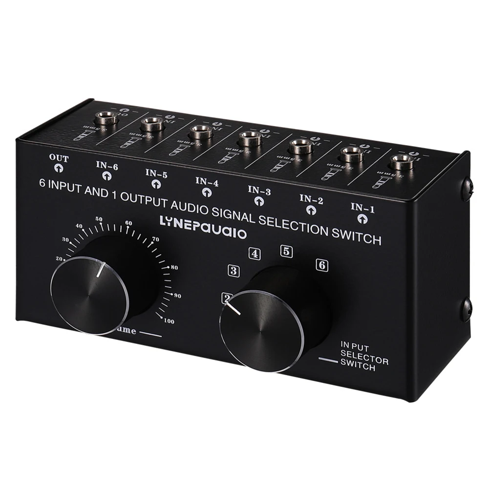 6-канальный аудиопереключатель стерео 3 5 мм AUX-разъем для наушников | Электроника