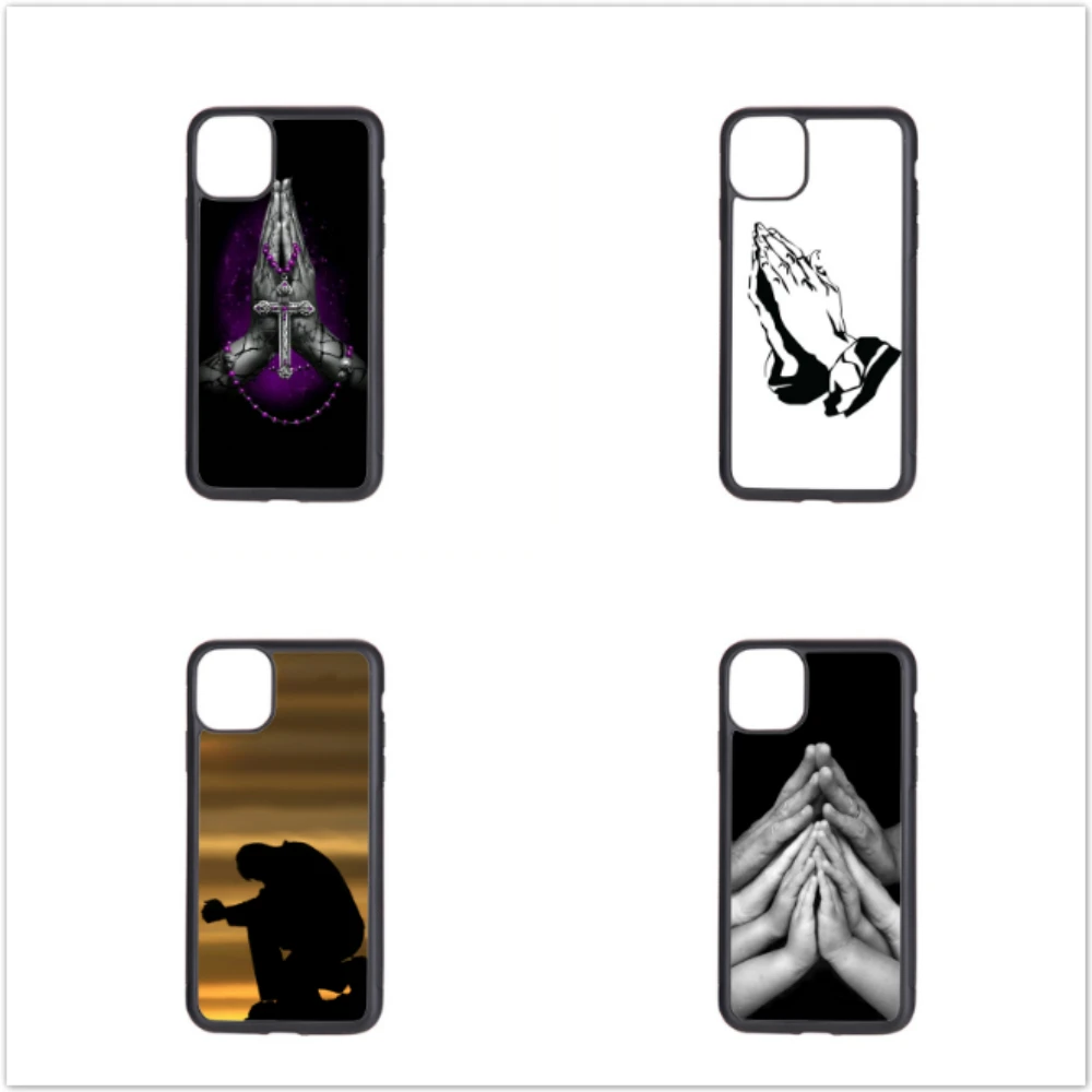

High Quality Pray Hands Together Soft Edge Drop-Proof Phone Cases for iphone8plus X XR XSMAX 11 PROMAX 12mini 12Pro 13 TPU Cover