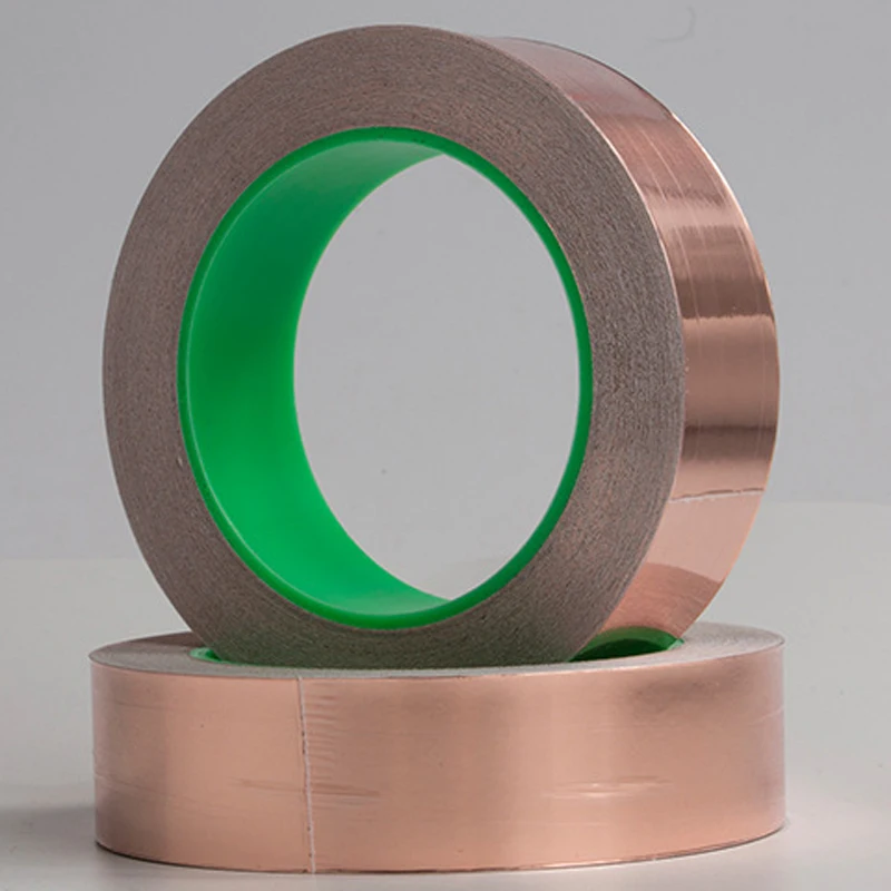 Медная фольга проводящая лента однонаправленная/двунаправленная клейкая 0 05 мм