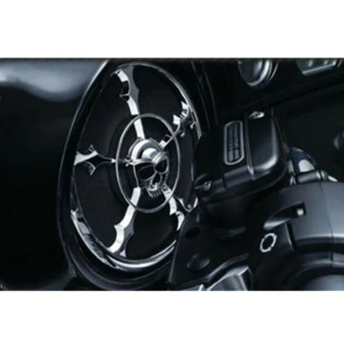 Чехол для гриля Chrome динамик в форме черепа Trim Harley Touring Electra Street Glide1996 2013|Накладки и