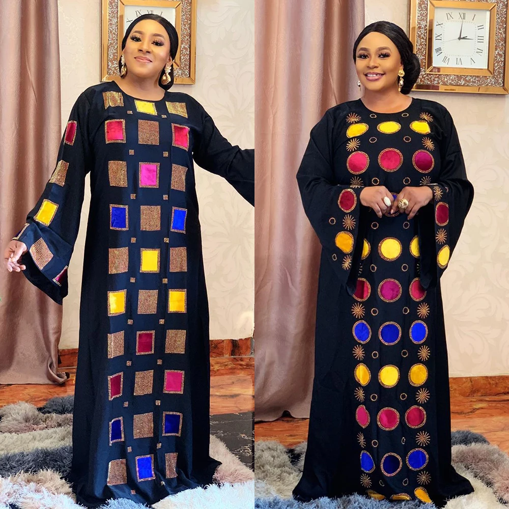 

2021 NEW Fashion Africa Maxi Dress Women Dashiki Vetement Loose Design Robe Africaine Femme Big Pendulum African Clothes Islamic
