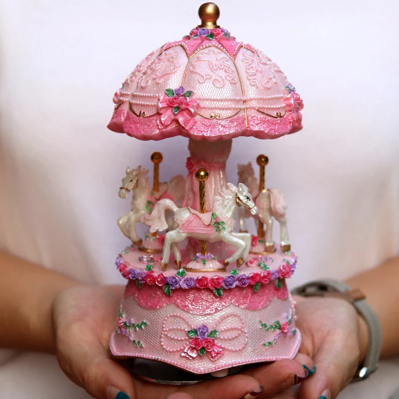 Новинка веселая круглая музыкальная шкатулка украшение для детской комнаты с