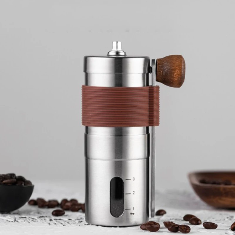 

Portable Stainless Steel Hand-Cranked Coffee Grinder Household Small Coffee Bean Manual Grinder