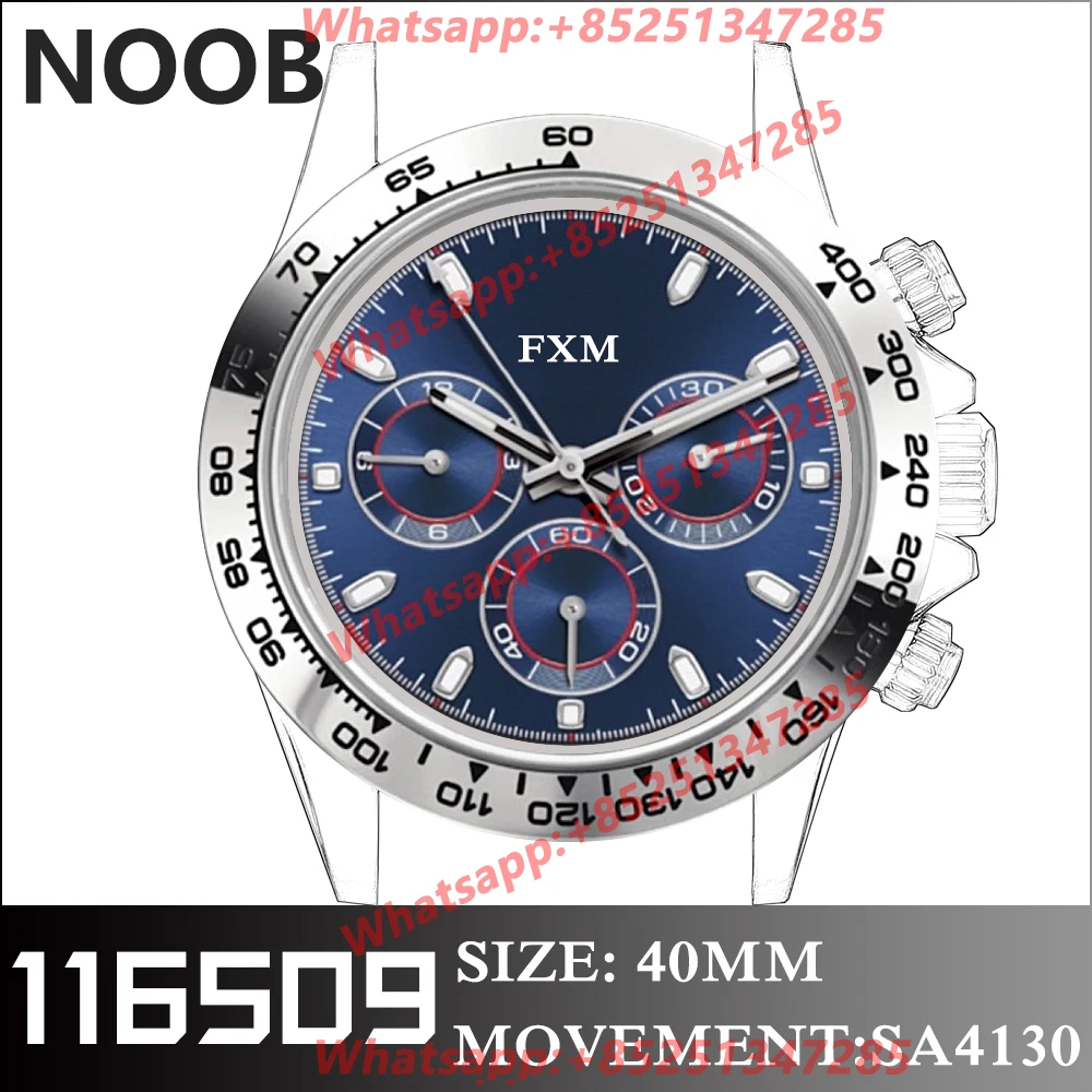 

Men's Automatic Mechanical Top Luxury Brand Watch 40mm 116509 VSF NOOB 904L Clean VSF AAA Replica Super Clone Sport SA4130 V4