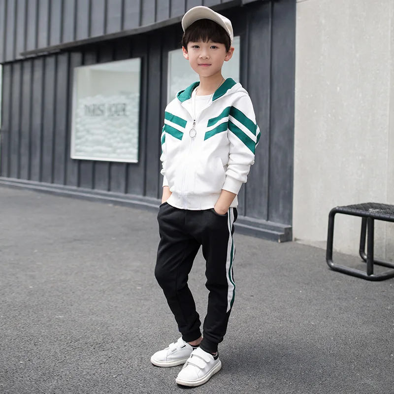 Комплект брендовой одежды для мальчиков кофта с длинным рукавом + повседневные