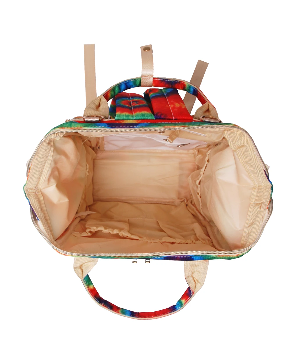 

Tie Dye Diaper Bag Baby Care Nappy Bag Tie Dye Large Capacity Backpack Travel Bag Free Shipping DOM1071333