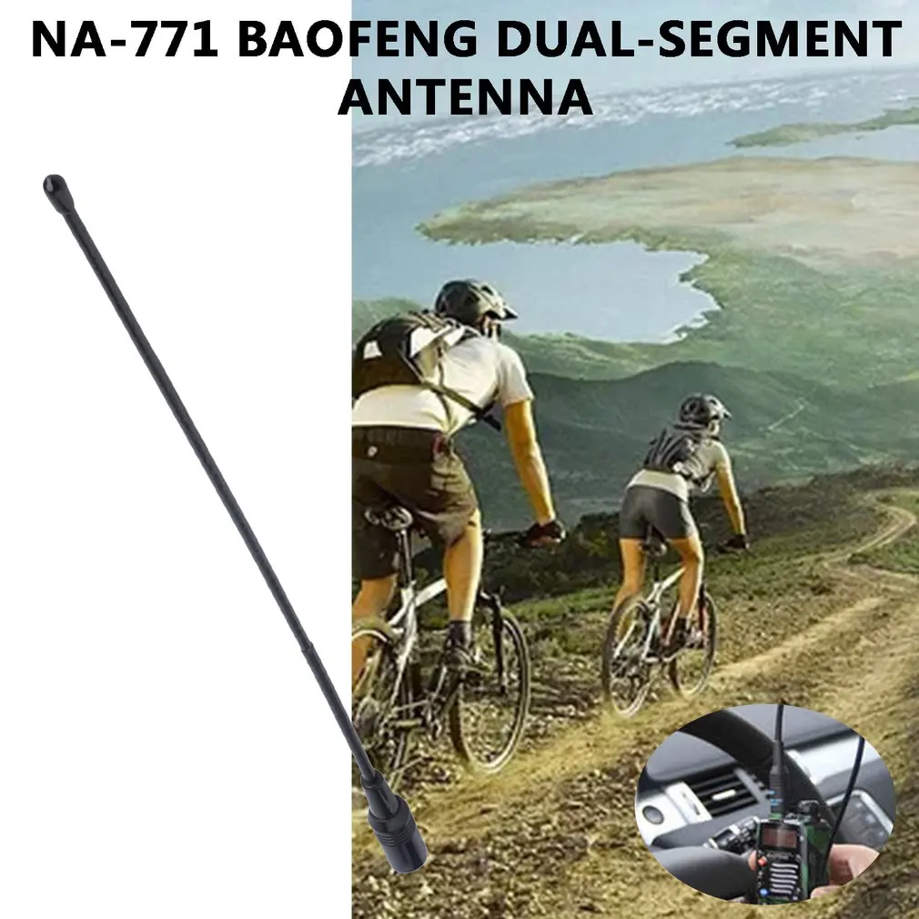 NA-771 SMA-Female Двухдиапазонная UV 144/430Mhz 10W антенна с высоким коэффициентом усиления
