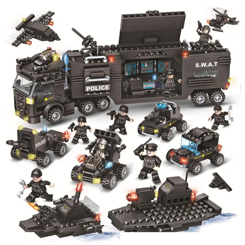 

5523 battle team city police series military children's educational toys