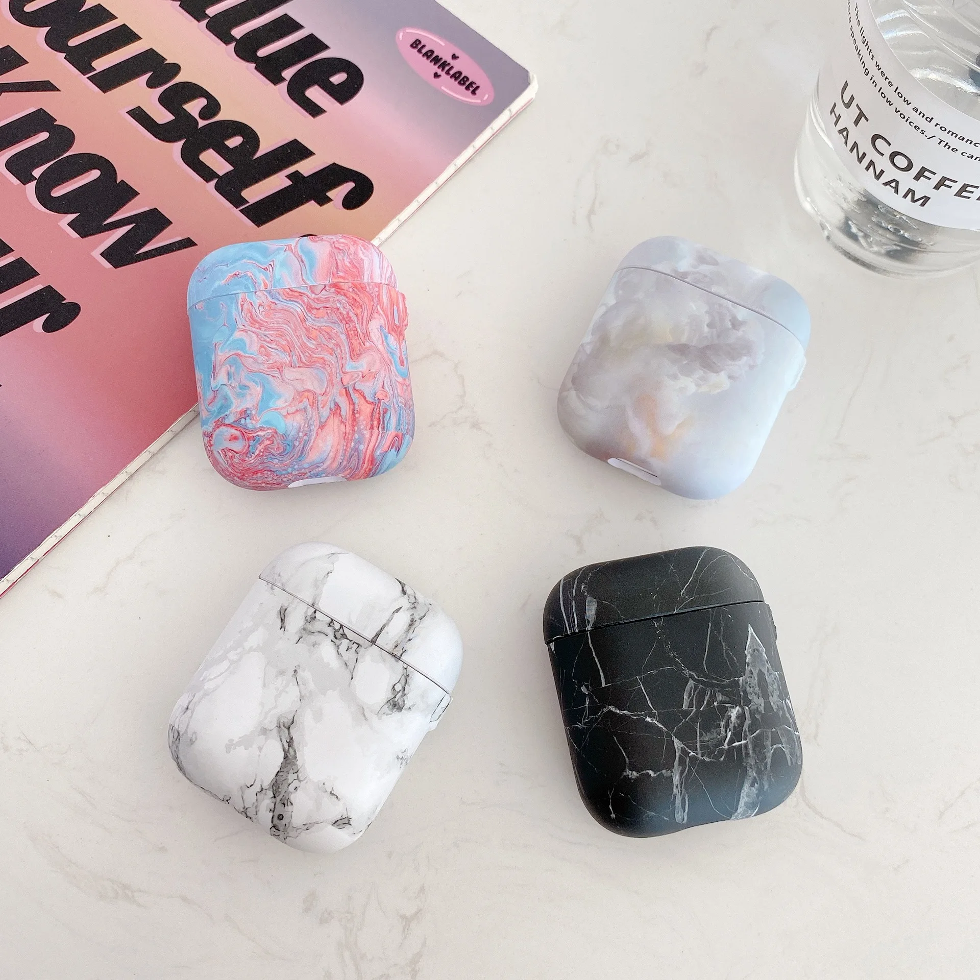 Luxury Marble Pattern Cases for Apple Airpods 1 2 Earphone Case Cute Cover Air Pods Shell Sleeve Coque | Электроника