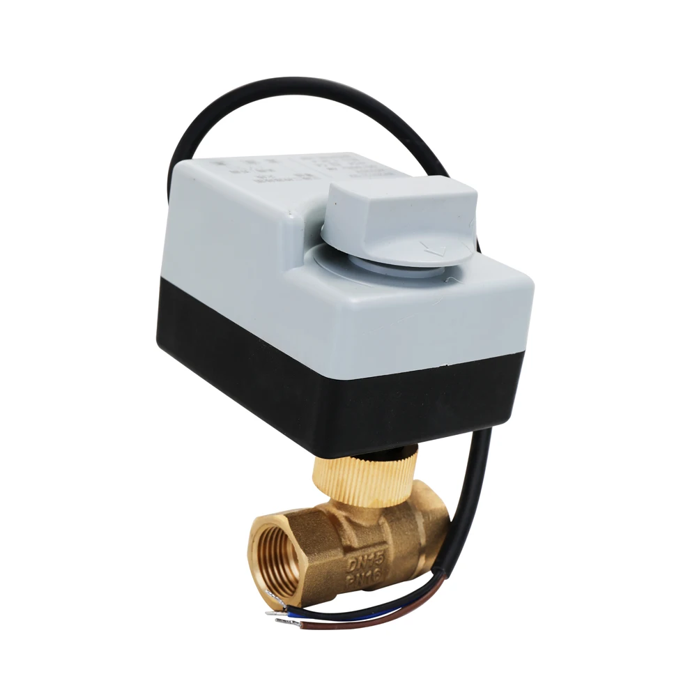 AC220V DN15 DN20 DN25 2 Way 3 провода латунь моторизованный шаровой клапан электрический привод с ручным переключателем
