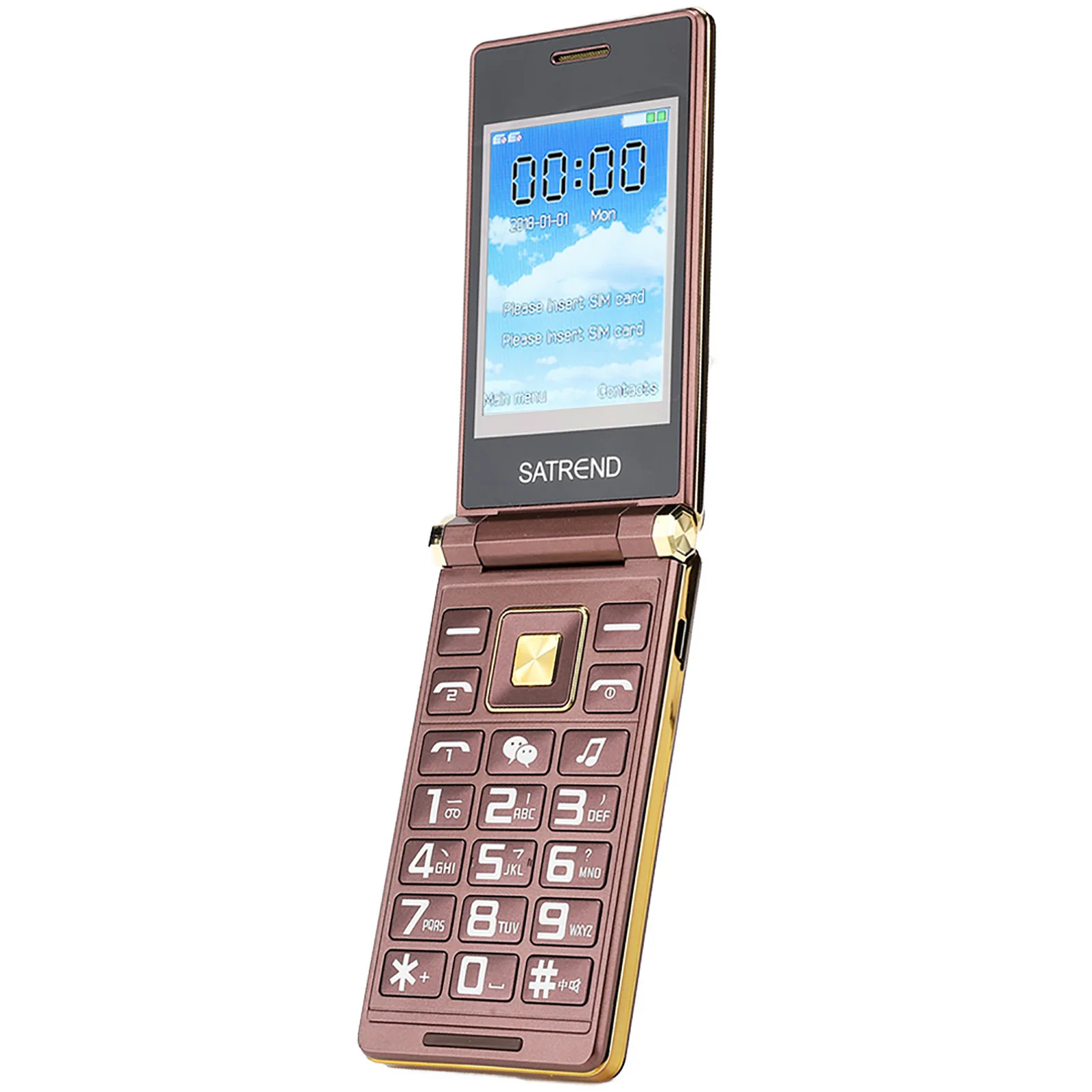 A15 5 5-дюймовый сенсорный экран с двумя экранами флип-телефон SIM-картами 6 1-100 в -