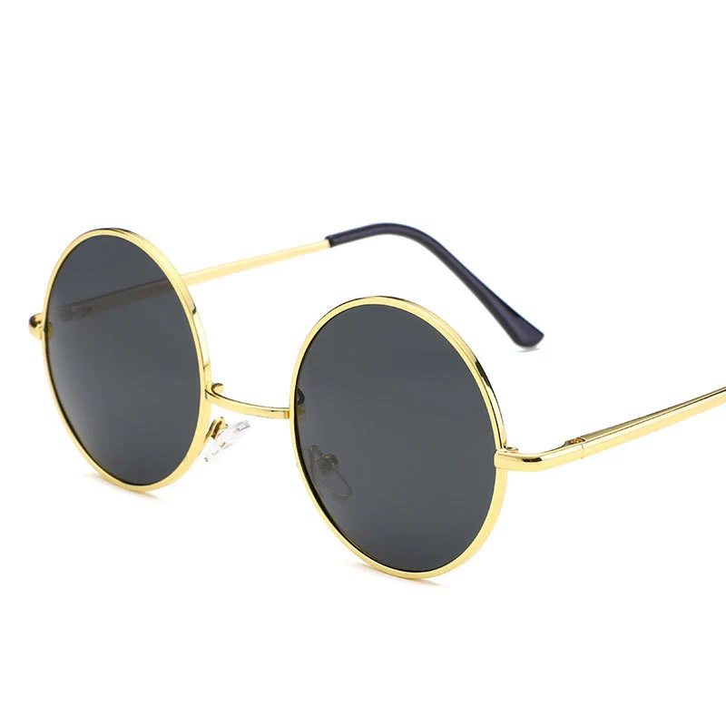 

Ladies Luxury Vintage Mirror Small Round Eye Sunglasses Men Women black Eyewear Metal Retro Frame Sun Glasses