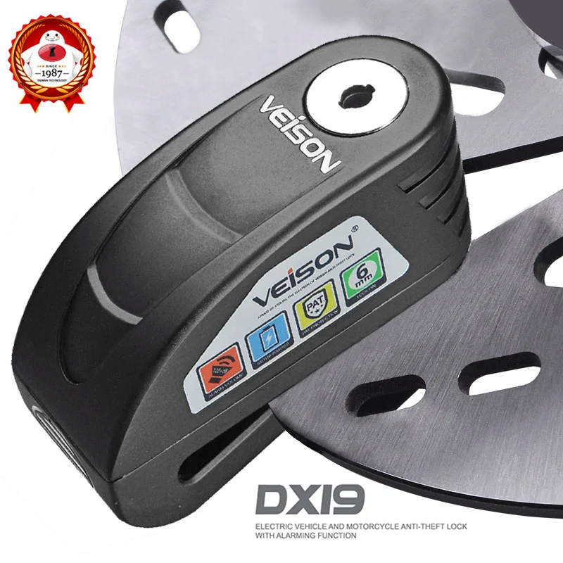 VEISON водонепроницаемый мотоциклетный замок с сигнализацией для скутера