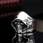 Модное ретро локомотивное готическое литье с черепом смерти модное панковое кольцо