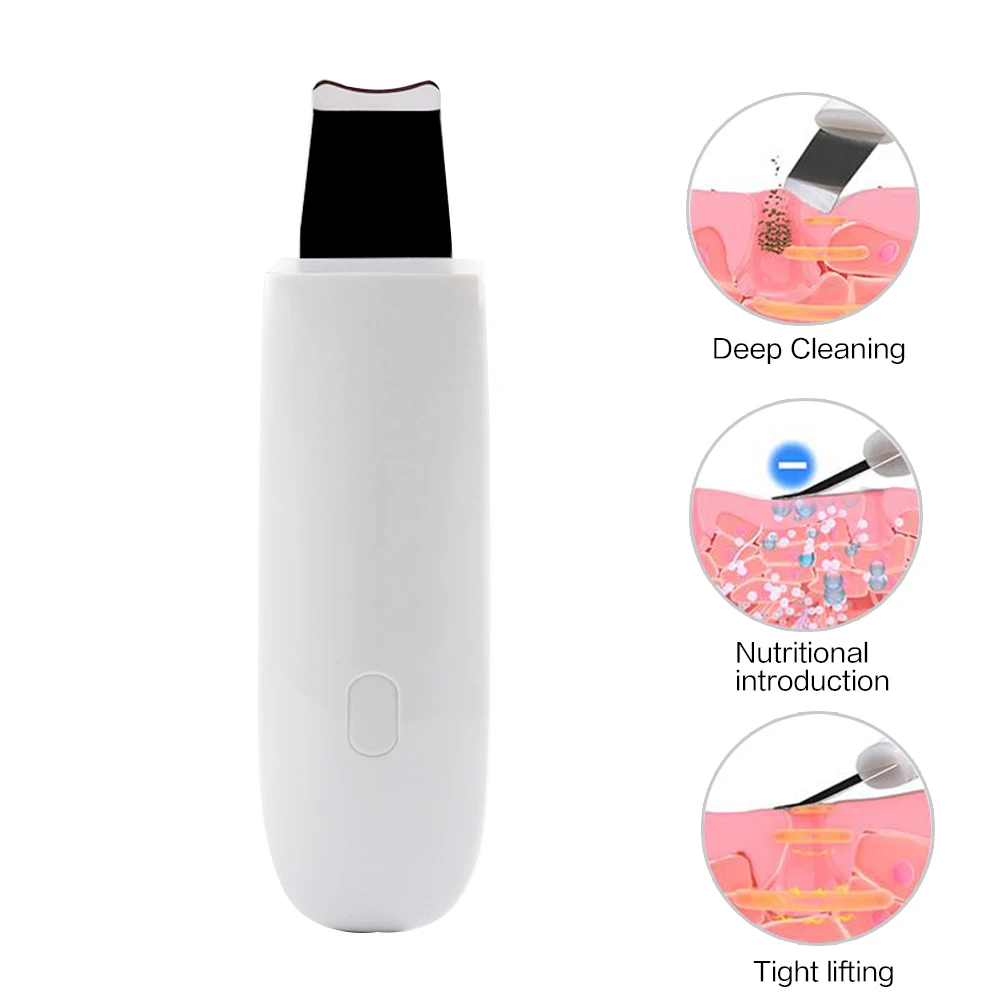 

Ultrasonic Facial Skin Scrubber Peeling Facial Shovel Pore Cleaner Rechargeable Skin Care Device Deep Face Cleaning Machine