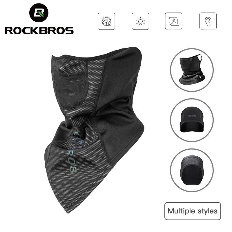 ROCKBROS зимний теплый шарф из флиса MaskThermal дышащие шарфы для езды на велосипеде бега