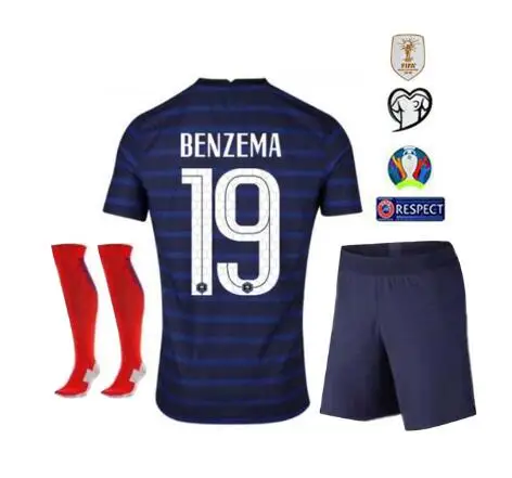 

Frana benzema crianas 2021 casa adulto t camisa mtappe varane griezmann thauvin kante pogba 20 21 francees criana camisas de