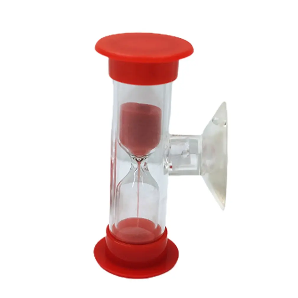 

3 Min Mini Hourglass for Shower / Kids Teeth Brushing Timer with Suction Cup Lead-free Time Hourglass Thermometer Clock Watches