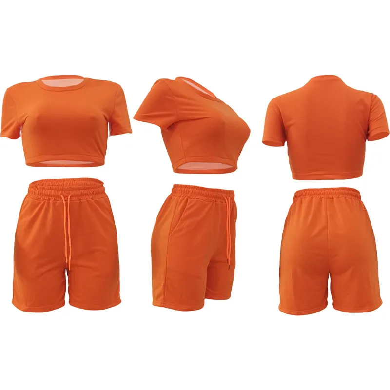 

Casual White 2 Piece Tracksuit Shorts Sets Womens Outfits Summer 2021 Matching Sets Bulk Items Wholesale Lots Dropshipping