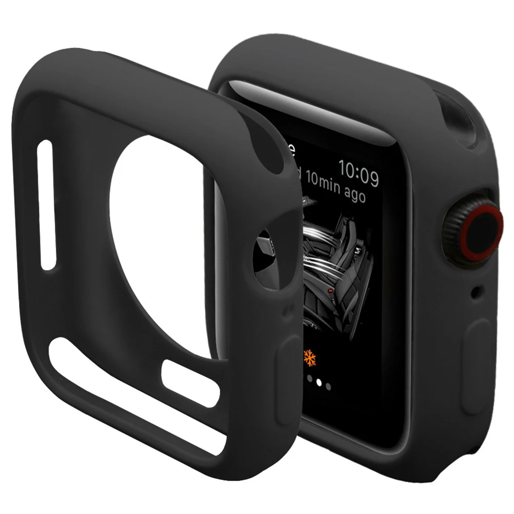 

Cover For Apple Watch case 44mm 40mm iWatch case 42 38mm Accessorie Silicone bumper Protector For Apple watch series 5 4 3 se 6