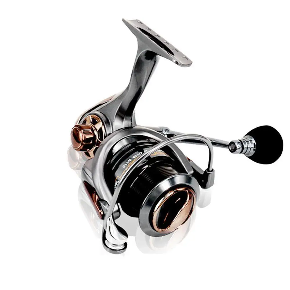 Spinning Reel 8KG Max Drag 5+1BB 7.1:1 On For Fishing Spinning Reel Wheel Full Metal Deep Wire Cup Handle Handle Knob Rocker Arm