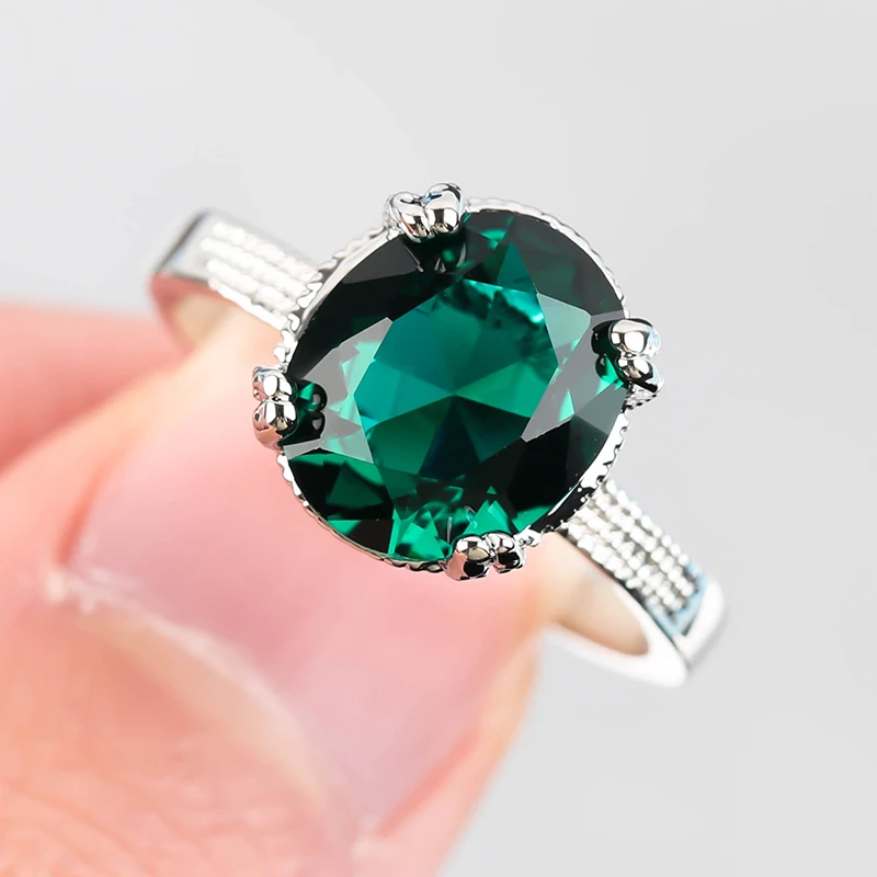 Горячая распродажа 2019 искусственное кольцо серебряные овальные кольца из