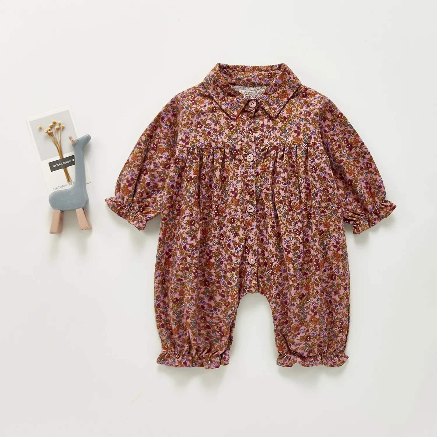 

Новинка Осень 2021, детские комбинезоны, Цветочный комбинезон, наряд для малышей, Одежда для младенцев