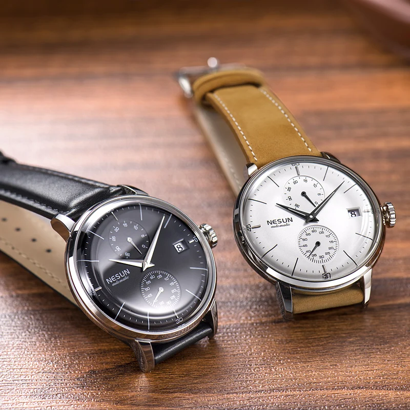 Швейцарские мужские механические наручные часы Nesun автоматические для мужчин