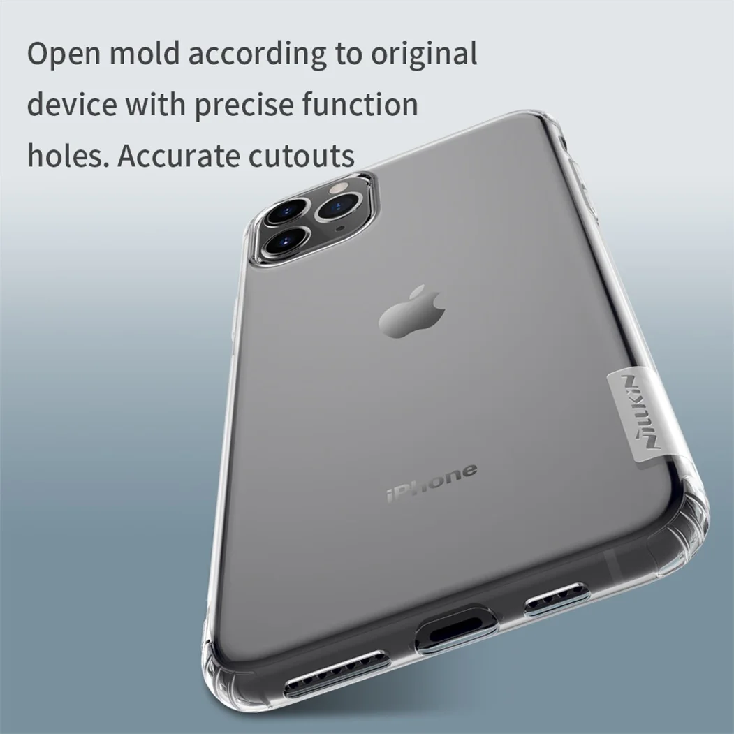 Чехол Nillkin для iPhone 11 Pro Max(5,8/6,1/6,5), Натуральный прозрачный мягкий кремний, TPU задняя крышка для iPhone11 Pro