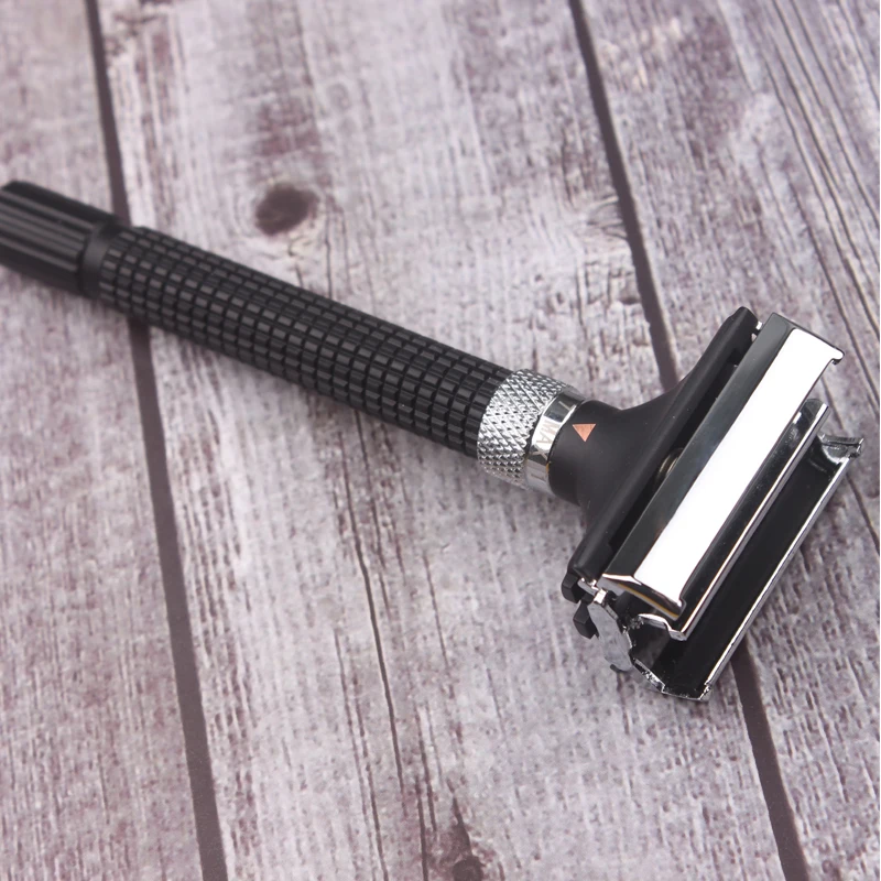 Бритва мужская регулируемая без батареи ручная бритва латунная с длинной ручкой