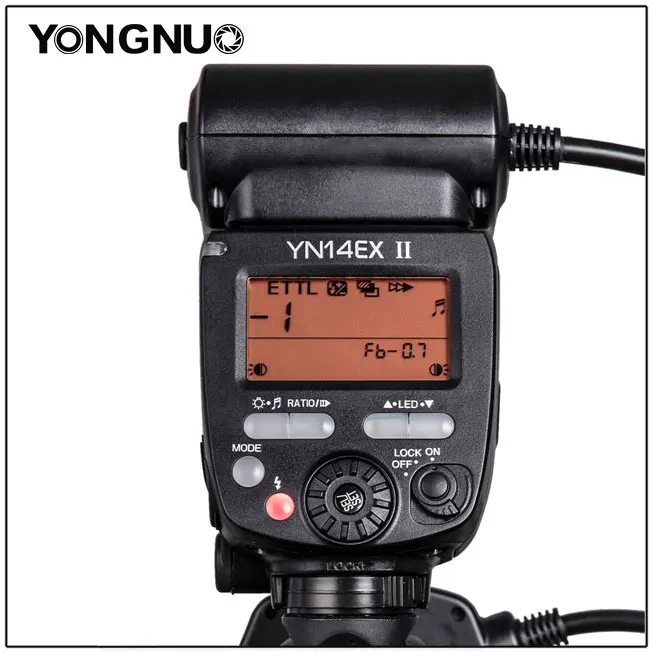 Yongnuo YN14EX II Макросъемка светодиодная Кольцевая вспышка M/TTL с 52 мм 58 67 72 кольцевой