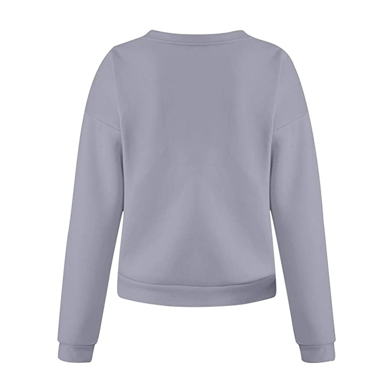 

2021 Autumn New Pullover Women'S Loose Print Solid Color Sweatshirts Ladies Fashion Round Neck Long Sleeve Casual Sports Tops