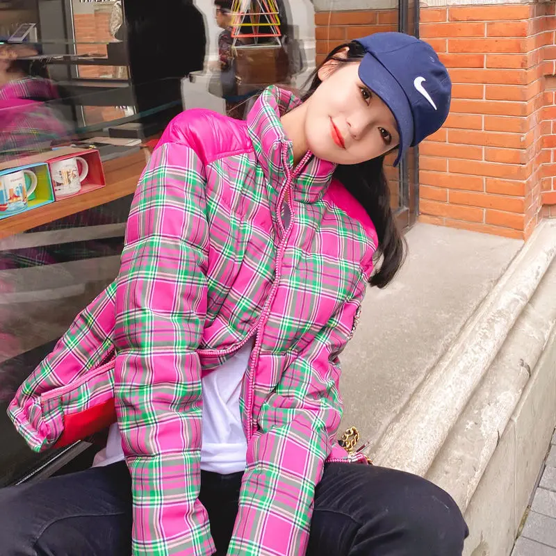 

Check new cotton padded jacket cotton jacket women's loose short bread coat