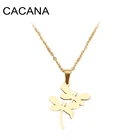 Ожерелье CACANA из нержавеющей стали для женщин и мужчин, чокер с подвеской в виде стрекозы для пары, ожерелье, ювелирные изделия для помолвки