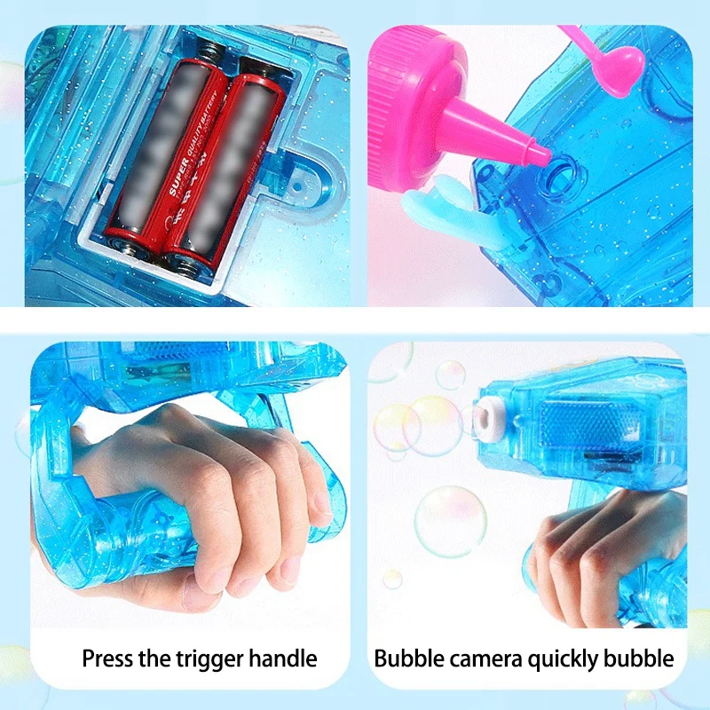 

Children Automatic Wrist Bubble Machine Toy with Bubble Solution Bubble Maker for Outdoors Party Wedding