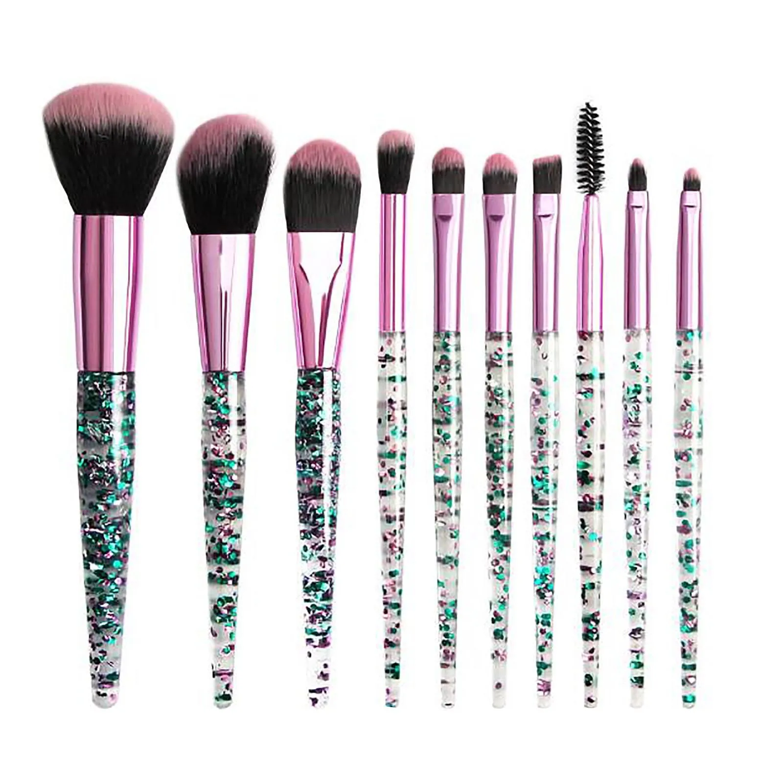 

Brushes Set Eyebrow Eyeshadow Powder Brush Natural Lip Makeup Brushes Cosmetic Brush Professional Foundation Beauty 10PC