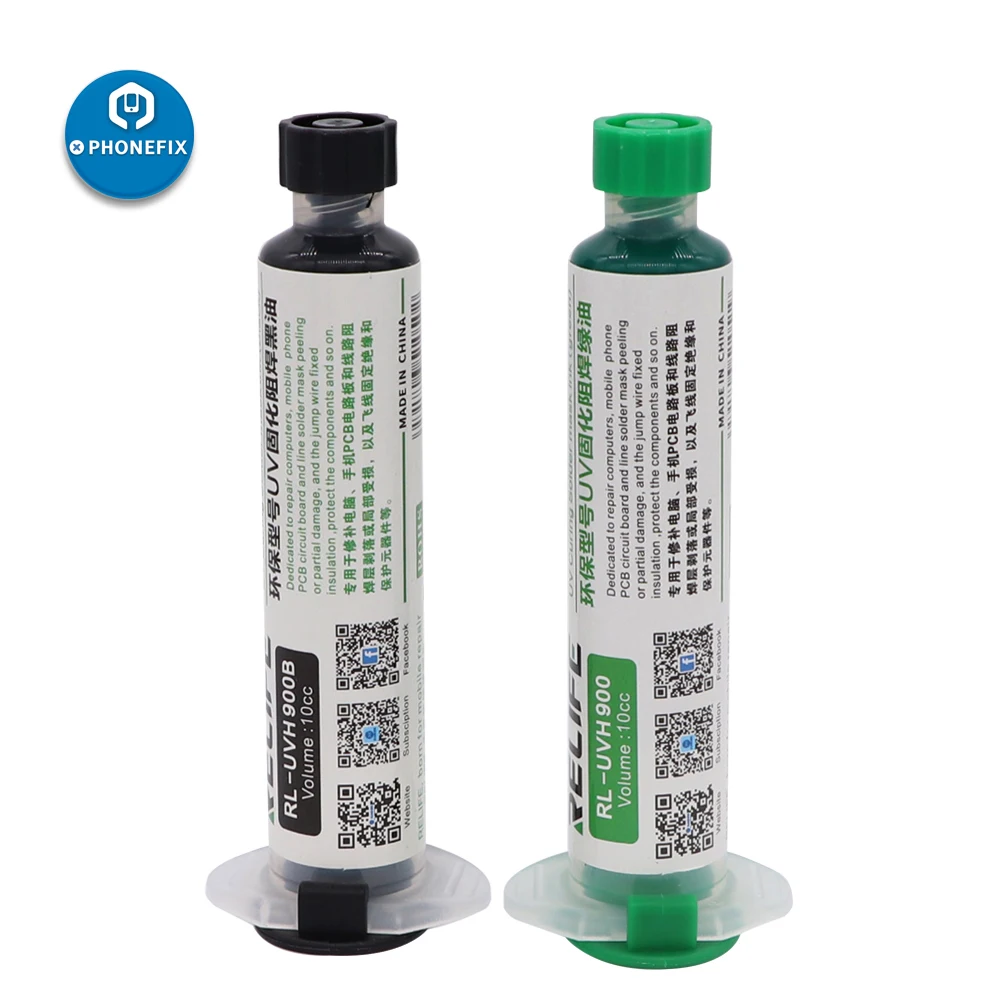 Relife RL-UVH900 10CC PCB УФ излечиваемая паяльная маска чернила ремонт краски зеленый/черный для PCB BGA монтажная плата пайки ремонт
