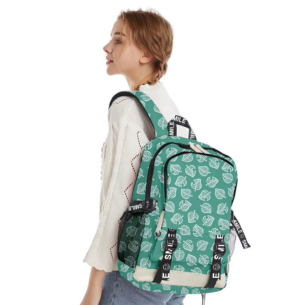

Animal Crossing Women Men Backpack Schoolbag Teenager Children Boys Girls Backpack Oxford Waterproof Laptop Travel Backpack
